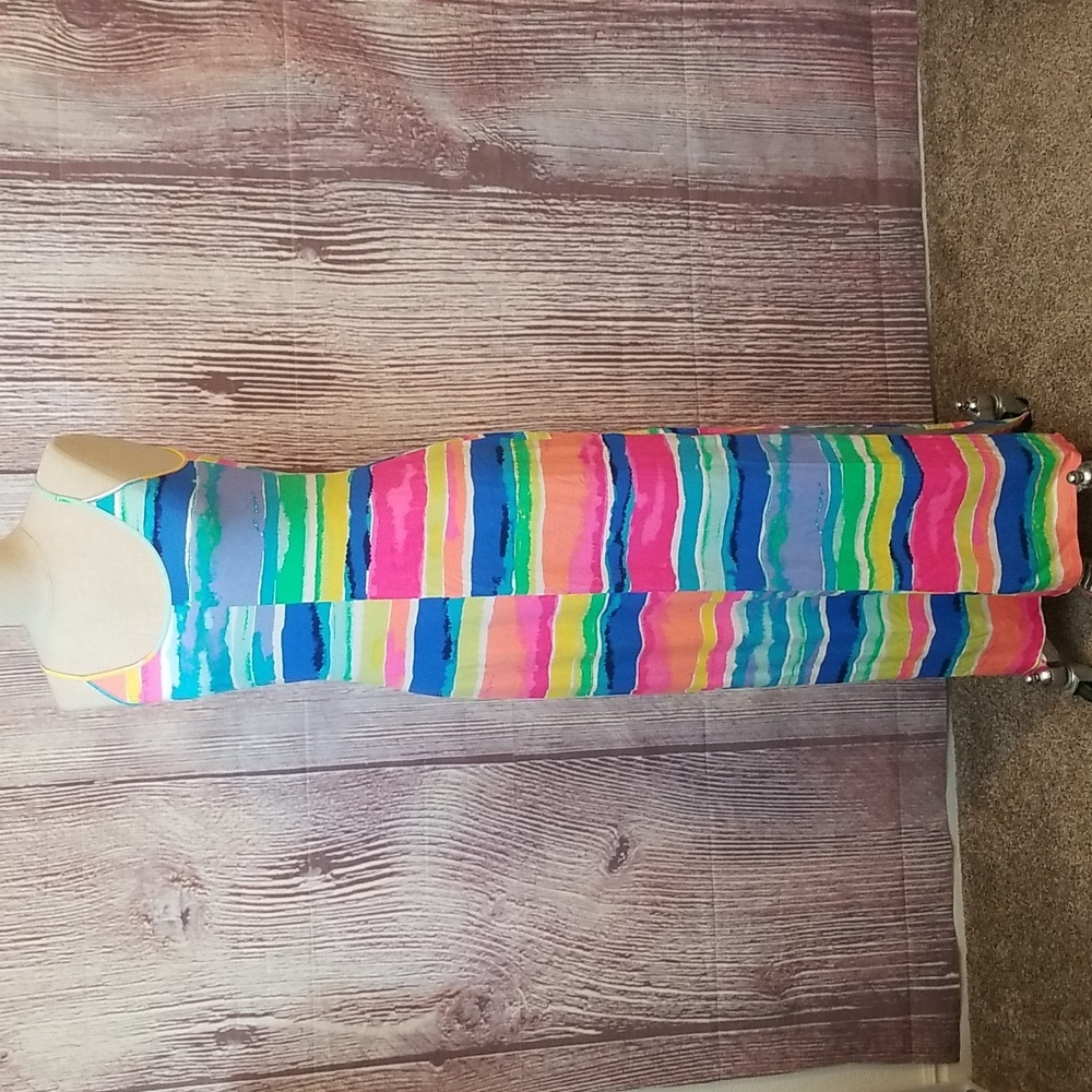 Lilly Pulitzer Gigi Neon Rainbow Maxi Dress - Picture 3 of 8